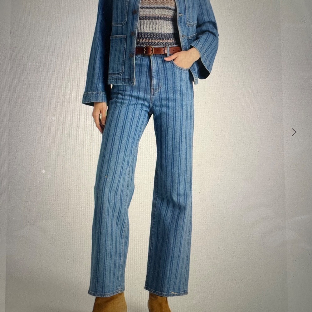 Veronica Beard Striped Crosbie Jeans - Picture 2 of 4